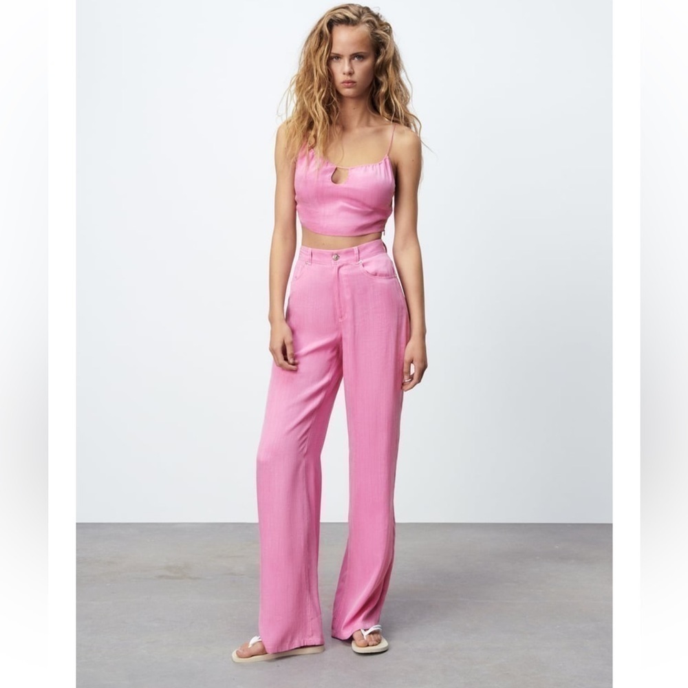 Zara Pink Crop Top